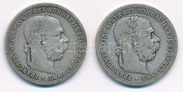 Ausztria 1893-1894. 1K Ag 'Ferenc József' (2xklf) T:2- Austria 1893-1894. 1 Corona Ag 'Franz Joseph' (2xdiff) C:VF - Zonder Classificatie