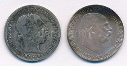 Ausztria 1895-1916. 1K Ag 'Ferenc József' (2xklf)  T:1-,2- Patina
Austria 1895-1916. 1 Corona Ag 'Franz Joseph' (2xdiff) - Non Classificati