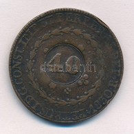 Brazília 1835. 40R Cu Ellenjegyes érme T:2-,3 Ph.
Brazil 1835. 40 Reis Cu Countermarked Coin C:VF,F Edge Error - Non Classificati