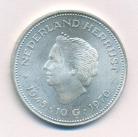 Hollandia 1970. 10G Ag 'Julianna' T:1- 
Netherlands 1970. 10 Gulden Ag 'Juliana' C:AU 
Krause KM#195 - Non Classés