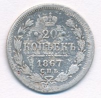 Orosz Birodalom 1867. 20k Ag T:3
Russian Empire 1867. 20 Kopeks Ag C:F - Non Classés