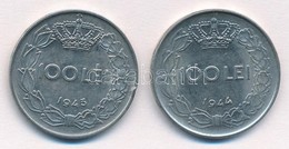 Románia 1943-1944. 100l Ni Borítású Acél (2x) T:1-
Romania 1943-1944. 100 Lei Ni Clad Steel (2x) C:AU - Non Classés