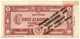 100 ALBOPUNTI BANCALBO BUONO PER IL CONCORSO ALBI PER RAGAZZI 29/01/1951 MB/BB - [ 7] Fautés & Variétés