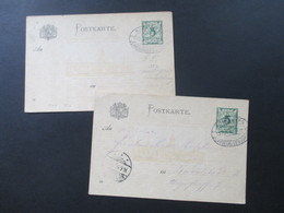 AD Bayern 1896 Sonderpostkarte P 48 Nürnberg Landesausstellung Mit SST 2 Karten - Enteros Postales