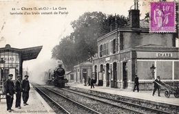 CHARS LA GARE (ARRIVEE D'UN TRAIN VENANT DE PARIS) - Chars