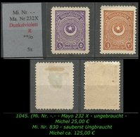EARLY OTTOMAN SPECIALIZED FOR SPECIALIST, SEE...Mi. Nr. -.- (832) + 830 -R- - Ungebraucht