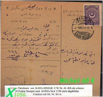 EARLY OTTOMAN SPECIALIZED FOR SPECIALIST, SEE..Paketkarte Mit Seltenen 20 Punkte Stempel - Brieven En Documenten