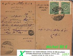 EARLY OTTOMAN SPECIALIZED FOR SPECIALIST, SEE..Paketkarte Mit Seltenen 20 Punkte Stempel - Cartas & Documentos