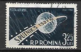 ROUMANIE    -  Aéros  -   1958 .   Y&T N° 87 Oblitéré.  Satellite  Spoutnik III - Usado