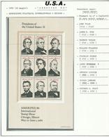 STATI UNITI UNITED STATES 1986 USA AMERIPEX 86 PRESIDENTS PRESIDENTI BLOCK SHEET BLOCCO FOGLIETTO MNH - Hojas Bloque