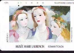 Télécarte JAPON * PEINTURE FRANCE (2151) MUSEE MARIE LAURENCIN * DALMAS * ART * TK Gemälde  Phonecard Japan * KUNST - Peinture