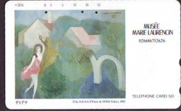 Télécarte JAPON * PEINTURE FRANCE (2153) MUSEE MARIE LAURENCIN * DALMAS * ART * TK Gemälde  Phonecard Japan * KUNST - Peinture