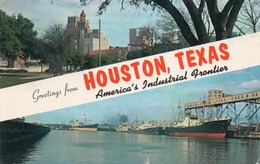 GREETINGS FROM-HOUSTON-TEXAS- VIAGGIATA 1960 - Houston