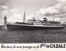 Cpsm 10X15 . PAQUEBOT  Cie De NAVIGATION MIXTE .Le  " PRESIDENT DE CAZALET   " - Steamers