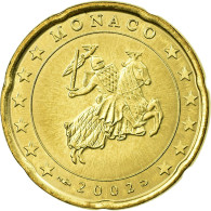 Monaco, 20 Euro Cent, 2002, SPL, Laiton, KM:171 - Monaco