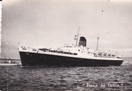 Cpsm 10X15 PAQUEBOT Cie Gale Transatlantique . Le  " VILLE DE TUNIS " - Steamers