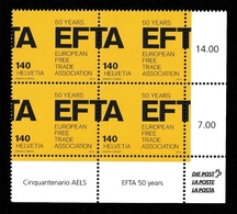 SWITZERLAND 2010 European Free Trade Association: Block Of 4 Stamps UM/MNH - Unused Stamps