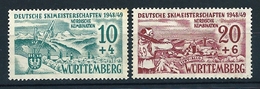 Germany, French Zone, 1949 Wurttemberg; Series MiNr 38-39 Unused Without Gum (*) - Zona Francesa