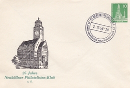 ALLEMAGNE ENTIER POSTAL PRIVE 25 JAHRE NEUKOLLNER PHILATELISTEN KLUB 1956 DEUTSCHE POST BERLIN 10 RARE !!! - Postkarten - Gebraucht