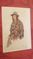 China. Tibet. Native People  - Young  Woman - Old Postcard 1950s - Tibet