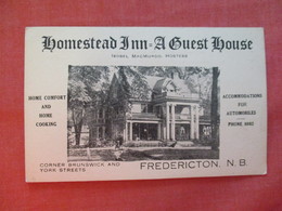 Homestead Inn   Guest House   Fredericton New Brunswick >   Ref  3477 - Fredericton