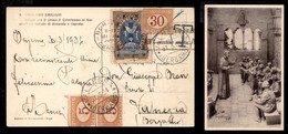 REGNO - Cartolina Da Bergamo A Valnegra Del 31.3.34 Affrancata Con Vignetta Pro Missioni - Tassata - Difetti - Otros & Sin Clasificación