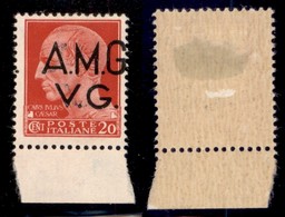 TRIESTE AMG VG - 1945 - 20 Cent (4 Varietà Fac) Con Doppia Soprastampa (una Evanescente) - Gomma Originale - Piccola Spe - Altri & Non Classificati