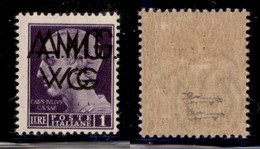 TRIESTE AMG VG - 1945 - 1 Lira (8e) Con Doppia Soprastampa - Gomma Originale - Altri & Non Classificati