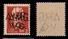 TRIESTE AMG VG - 1945 - 2 Lire (9e) Con Doppia Soprastampa - Gomma Originale - Other & Unclassified