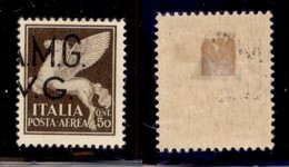 TRIESTE AMG VG - 1945 - 50 Cent (1f - Aerea) Con Soprastampa Spostata (senza A) - Gomma Originale - Altri & Non Classificati