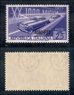 TRIESTE AMG FTT - 1953 - 25 Lire Mille Miglia (165) - Gomma Integra - Andere & Zonder Classificatie