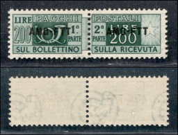 TRIESTE AMG FTT - 1949 - 200 Lire Pacchi Postali (23) - Gomma Integra (30) - Otros & Sin Clasificación