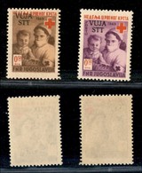 TRIESTE B - 1950 - Croce Rossa (33/34) - Serie Completa - Gomma Integra (40) - Other & Unclassified