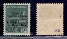 EMISSIONI LOCALI - Castglione D'Intelvi - 1945 - 1 Lira Su 25 Cent (6) - Gomma Originale (50) - Other & Unclassified