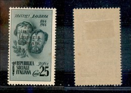 C.L.N. - Imperia - 1945 - 25 Cent Bandiera (13c) - Senza Trattino Dopo 4 - Gomma Originale - Lievi Punti Di Ruggine A De - Other & Unclassified