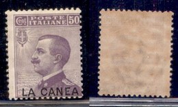 UFFICI POSTALI ALL'ESTERO - Levante - La Canea - 1909 - 50 Cent (19a) Con Soprastampa In Basso - Gomma Integra (45) - Andere & Zonder Classificatie