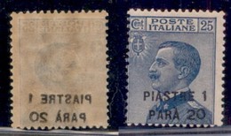 UFFICI POSTALI ALL'ESTERO - Levante - Costantinopoli - 1923 - 1,20 Piastre Su 25 Cent (68c) Con Decalco - Gomma Integra  - Other & Unclassified