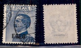 COLONIE - Egeo - 1912 - 25 Cent (1) Usato (60) - Andere & Zonder Classificatie