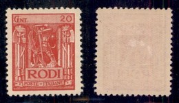 COLONIE - Egeo - 1929 - 20 Cent Pittorica (5) - Gomma Originale (22) - Altri & Non Classificati