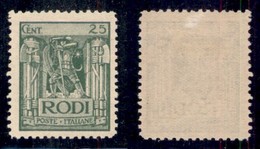 COLONIE - Egeo - 1929 - 25 Cent Pittorica (6) - Gomma Originale (22) - Otros & Sin Clasificación