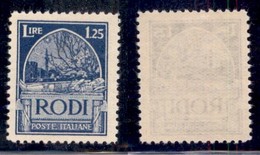 COLONIE - Egeo - 1929 - 1,25 Lire Pittorica (9) - Gomma Originale (22) - Altri & Non Classificati