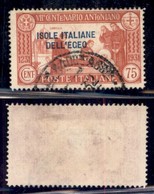 COLONIE - Egeo - 1931 - 75 Cent S. Antonio (41) Usato (55) - Autres & Non Classés