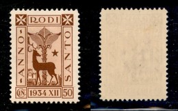 COLONIE - Egeo - 1935 - 50 Cent Anno Santo (96) - Gomma Originale (36) - Other & Unclassified