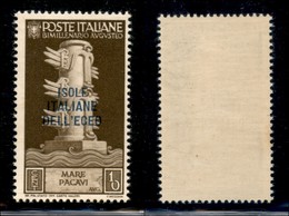 COLONIE - Egeo - 1938 - 10 Cent Augusto (99) - Gomma Integra (25) - Altri & Non Classificati