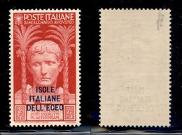 COLONIE - Egeo - 1938 - 75 Cent Augusto (105) - Gomma Integra (25) - Other & Unclassified