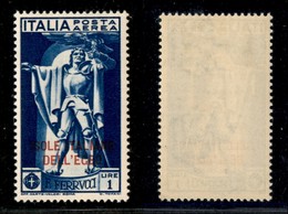 COLONIE - Egeo - 1930 - 1 Lira Ferrucci (2) - Gomma Originale - Other & Unclassified