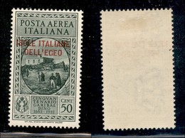 COLONIE - Egeo - 1932 - 50 Cent Garibaldi (14) - Gomma Originale (110) - Altri & Non Classificati