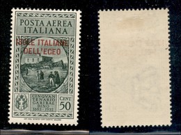 COLONIE - Egeo - 1932 - 50 Cent Garibaldi (14) - Gomma Originale (110) - Other & Unclassified