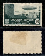 COLONIE - Egeo - 1933 - 10 Lire Zeppelin (24) - Gomma Originale (180) - Other & Unclassified