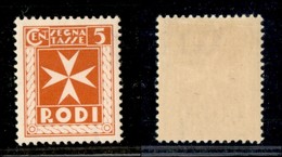 COLONIE - Egeo - 1934 - 5 Cent (1) - Gomma Originale - Other & Unclassified